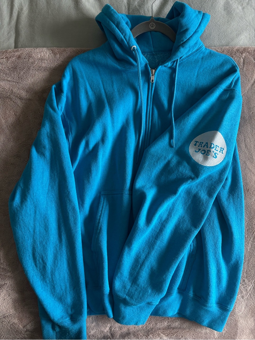 Blue Trader Joe’s Zip up sweatshirt